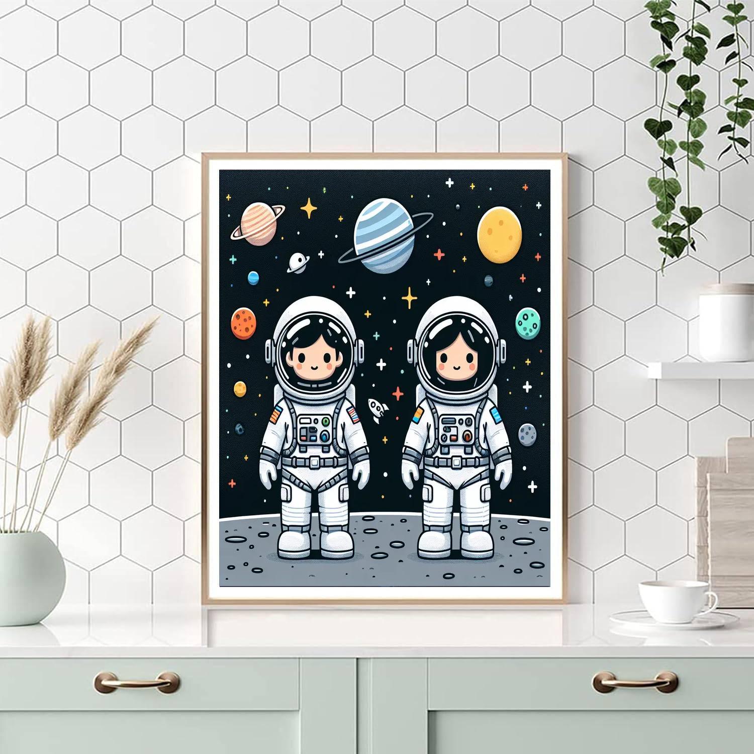 Starry Night Space Mission Numbered Painting Kits