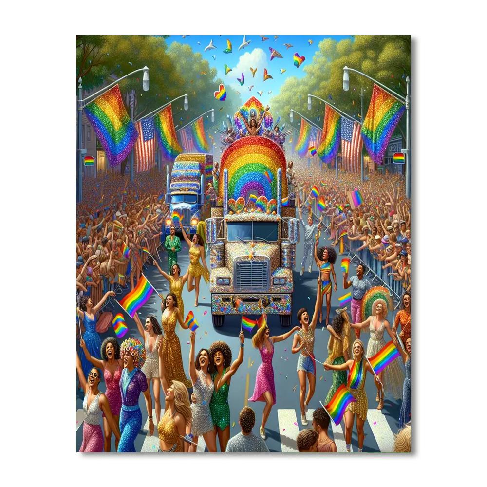 Pride Parade - Canada Number Painting