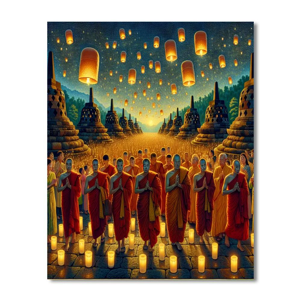 Waisak - Indonesia Number Painting