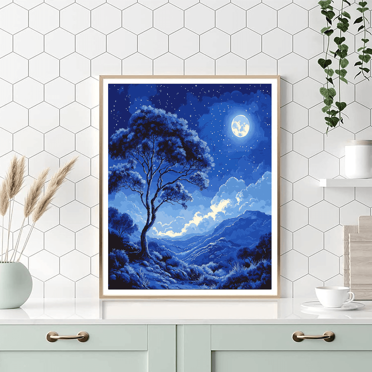 Henri Rousseau Inspired Lunar Dreamscape  Numbered Painting Kits