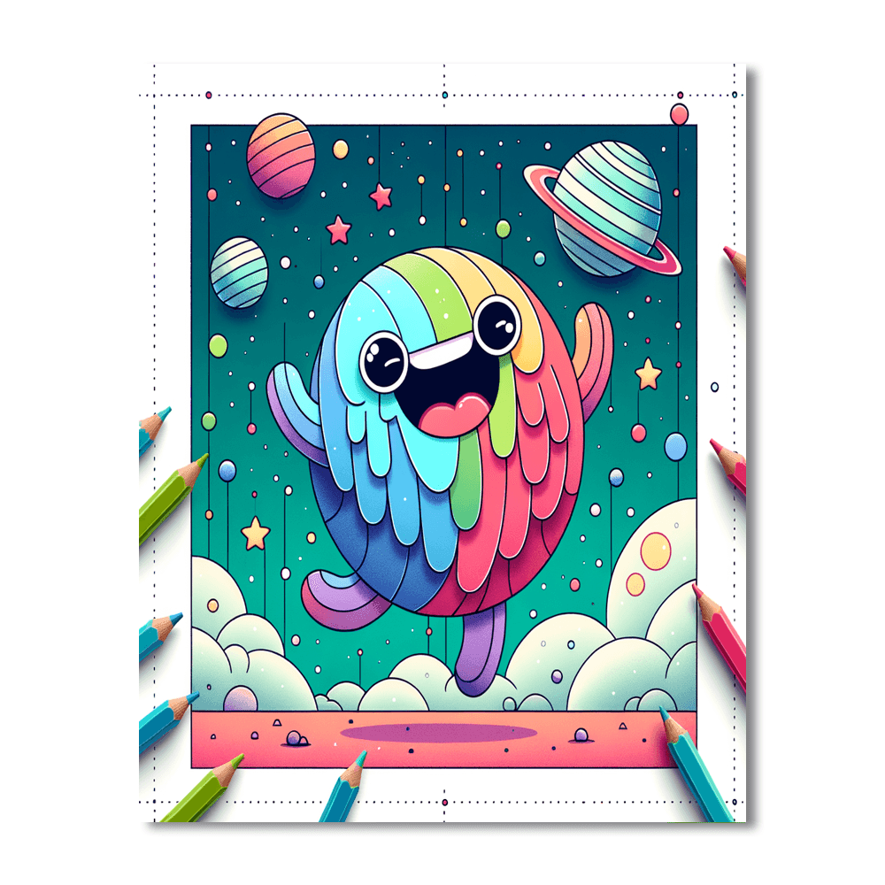 Funky Space Monster Paint By Numbers Kits