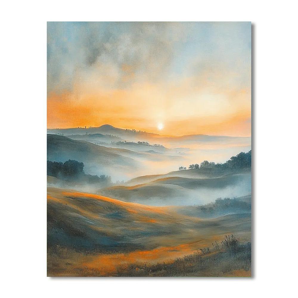 J.M.W. Turner Inspired Misty Morning Glow  Paint By Numbers