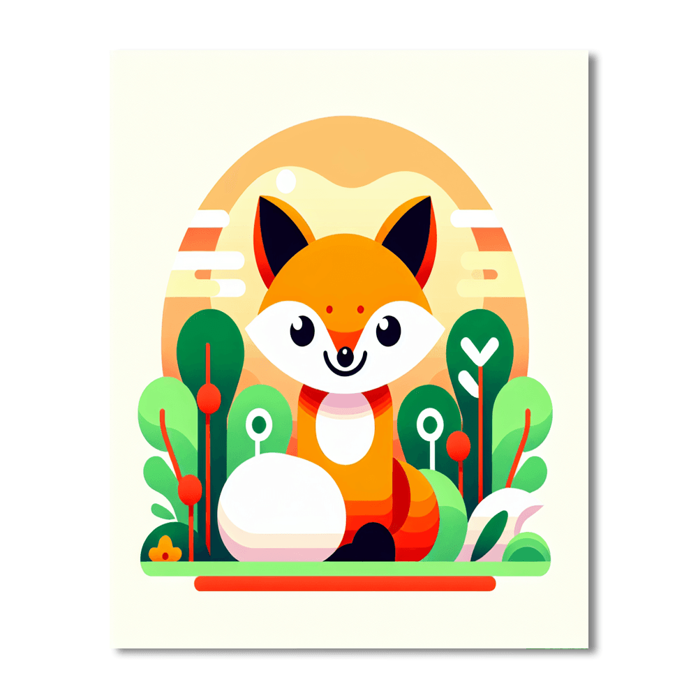 Mischievous Fox Painting Number Kit