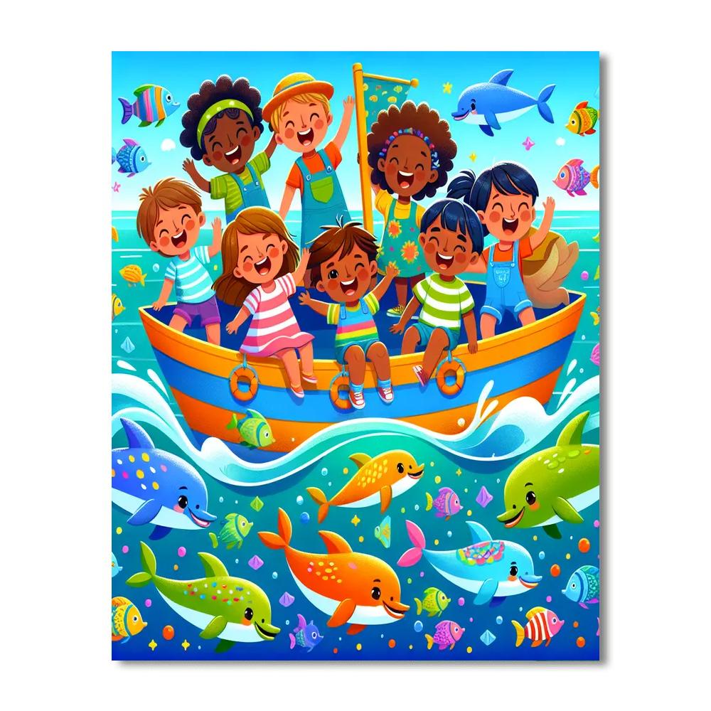 Sailing The Rainbow Seas Painting Number Kit
