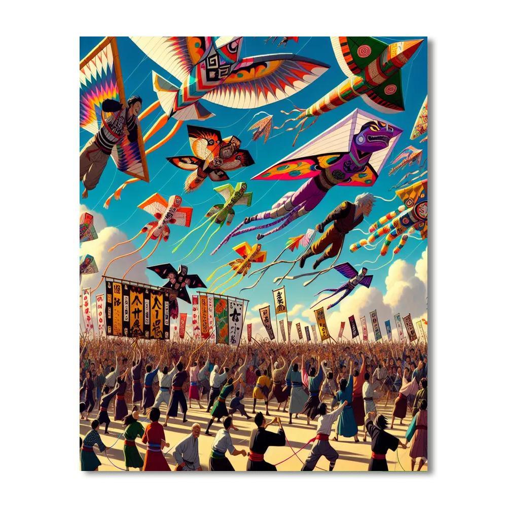 Katsuura Big Kites Festival - Japan Number Painting