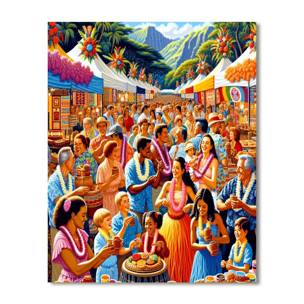 Pahoa's Lava Flow Festival DIY Paint By Numbers