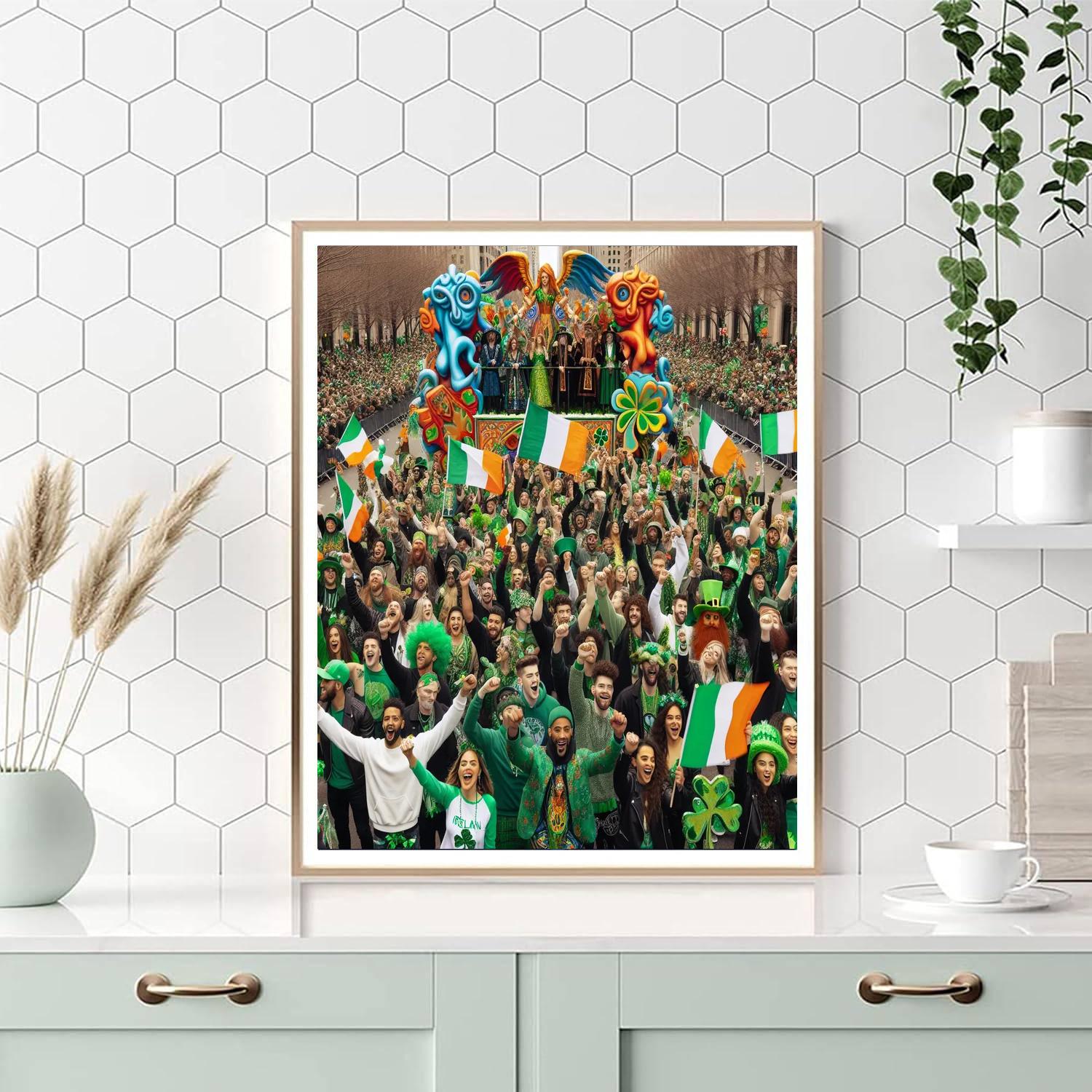 St Patrick's Day Number Painting