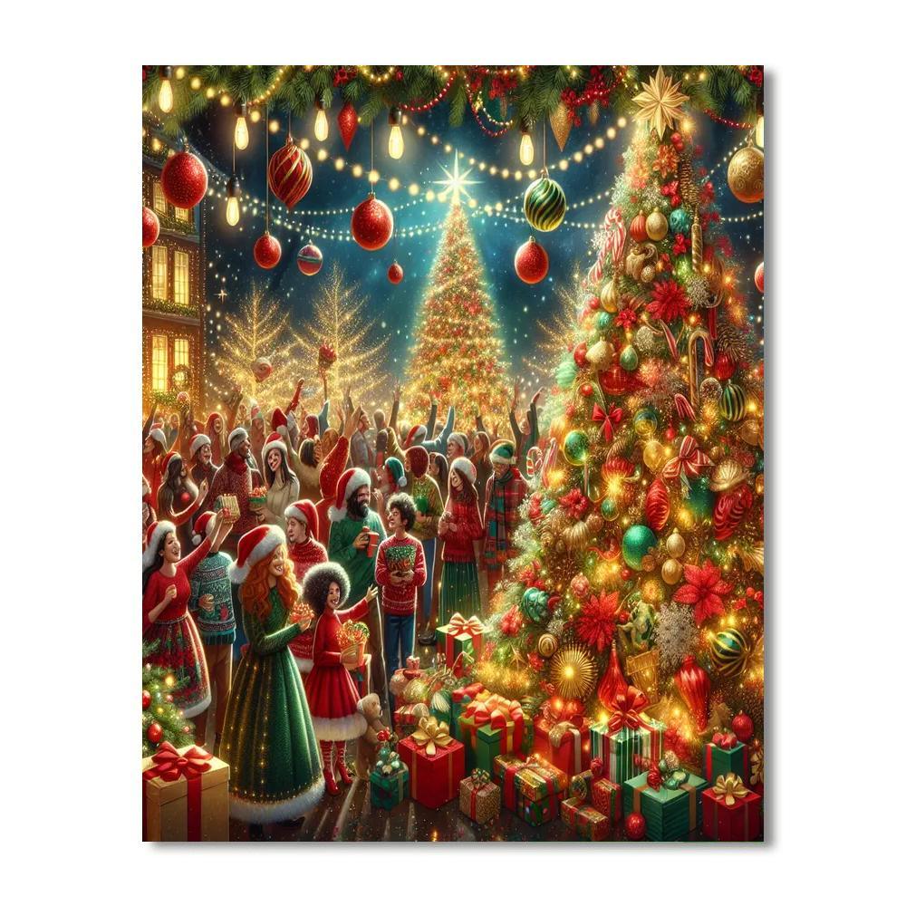 Charming Holiday Cheer DIY Paint By Numbers