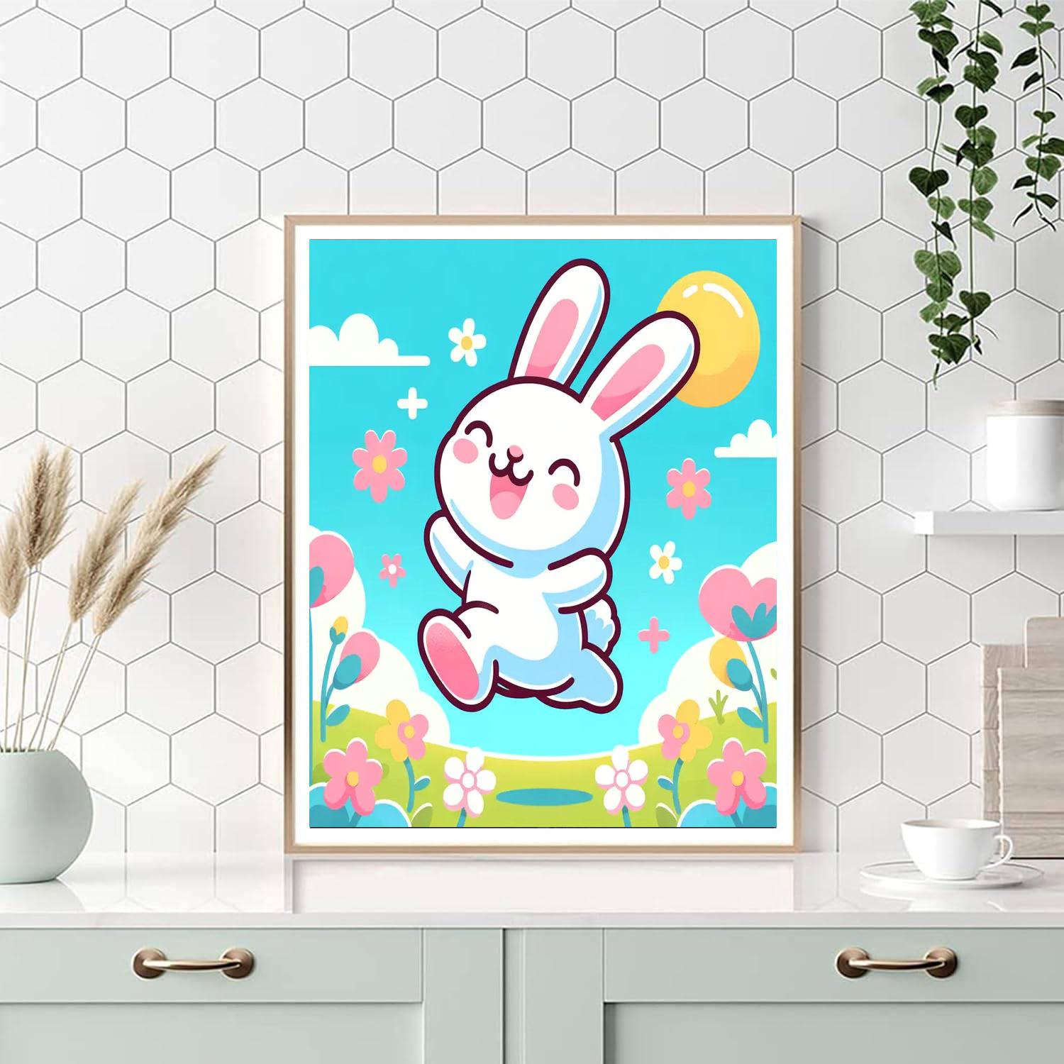 Happy Rabbit Paint By Numbers