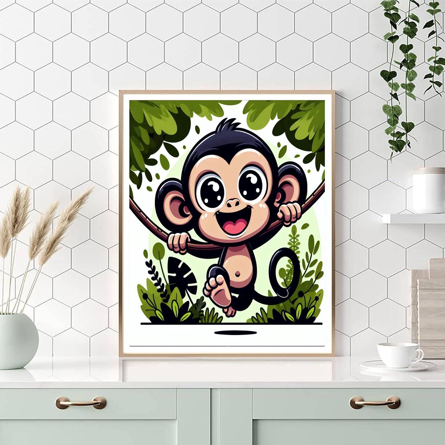 Cheerful Chimp Painting By Numbers Kit