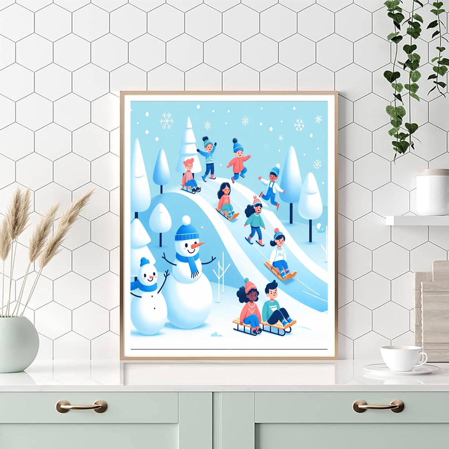 Winter Whirl Painting Number Kit