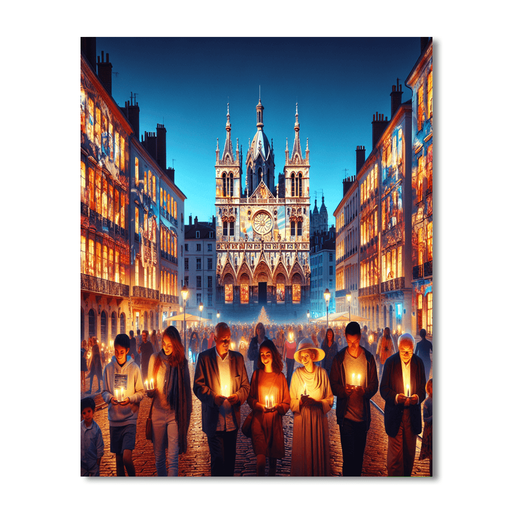 The Festival Of Lights - Lyon, France Paint By Numbers Kits