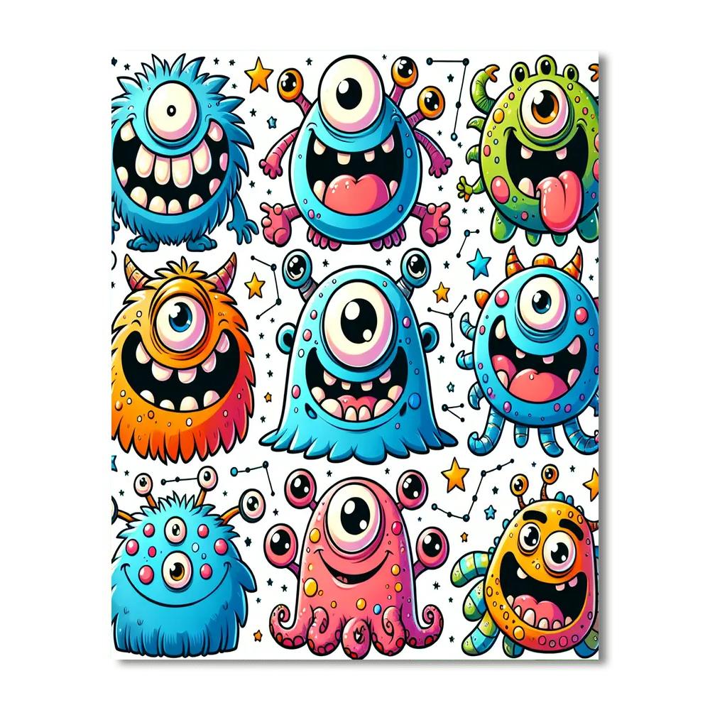 Creative Monster Mash Painting Number Kit