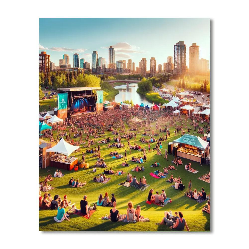 Calgary Folk Music Festival - Calgary Painting By Numbers Kit