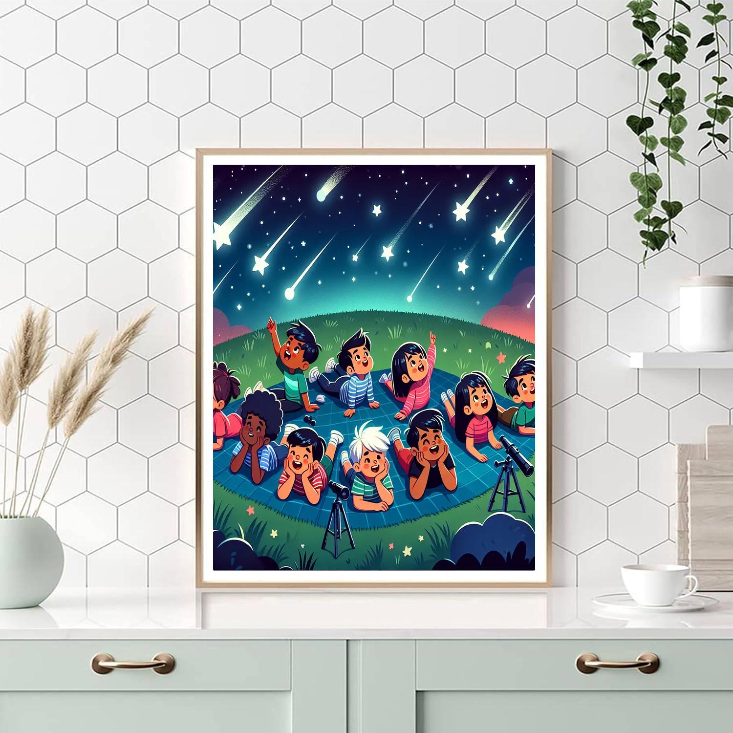 Meteor Shower Stargazing Paint By Numbers