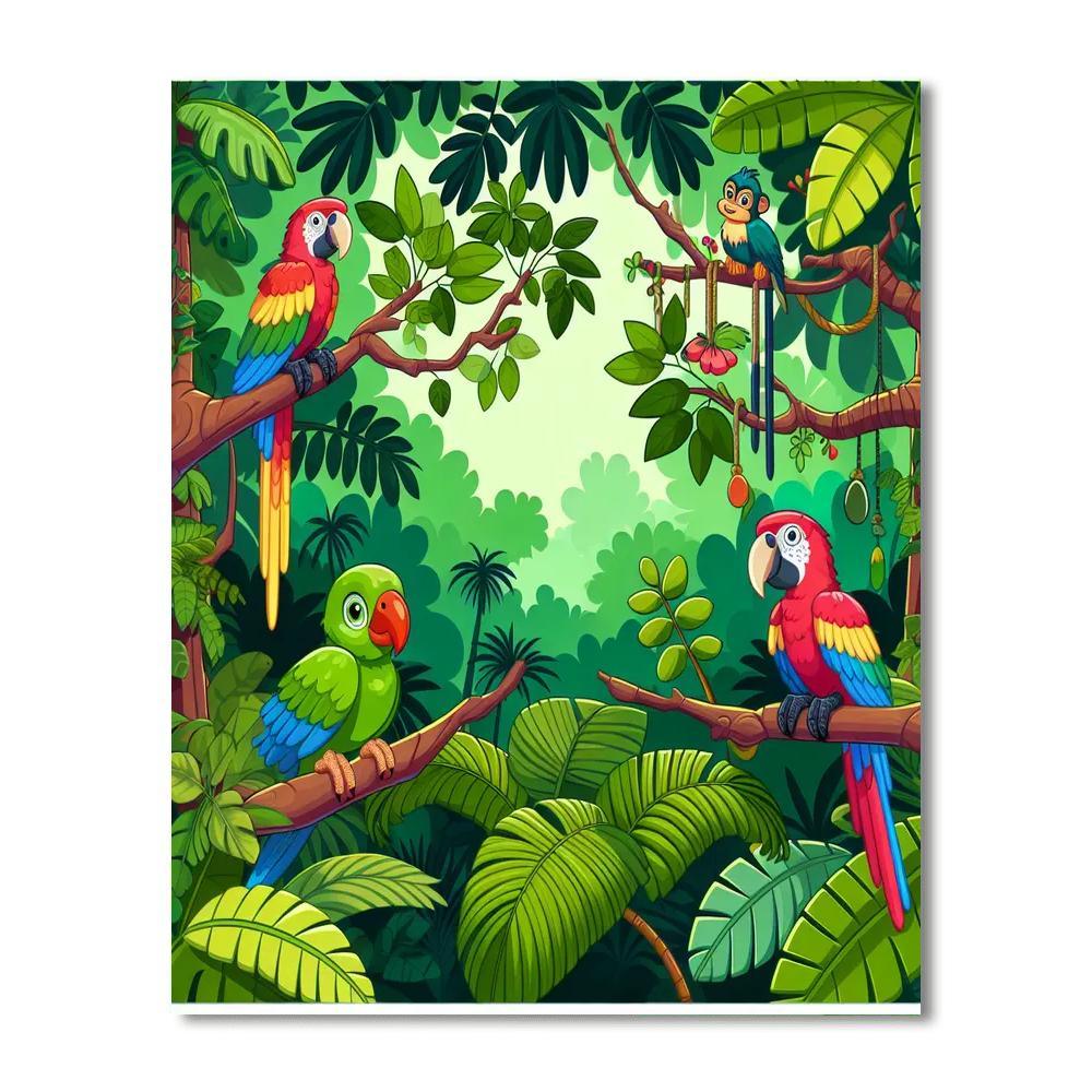 Rainforest Adventure Safari Numbered Painting Kits