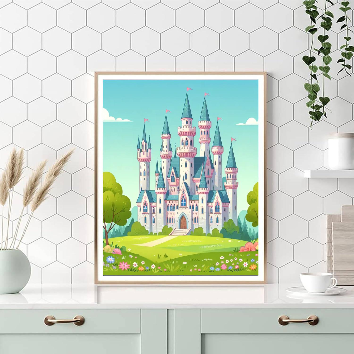 Fairytale Princess Castle Paint By Numbers Art