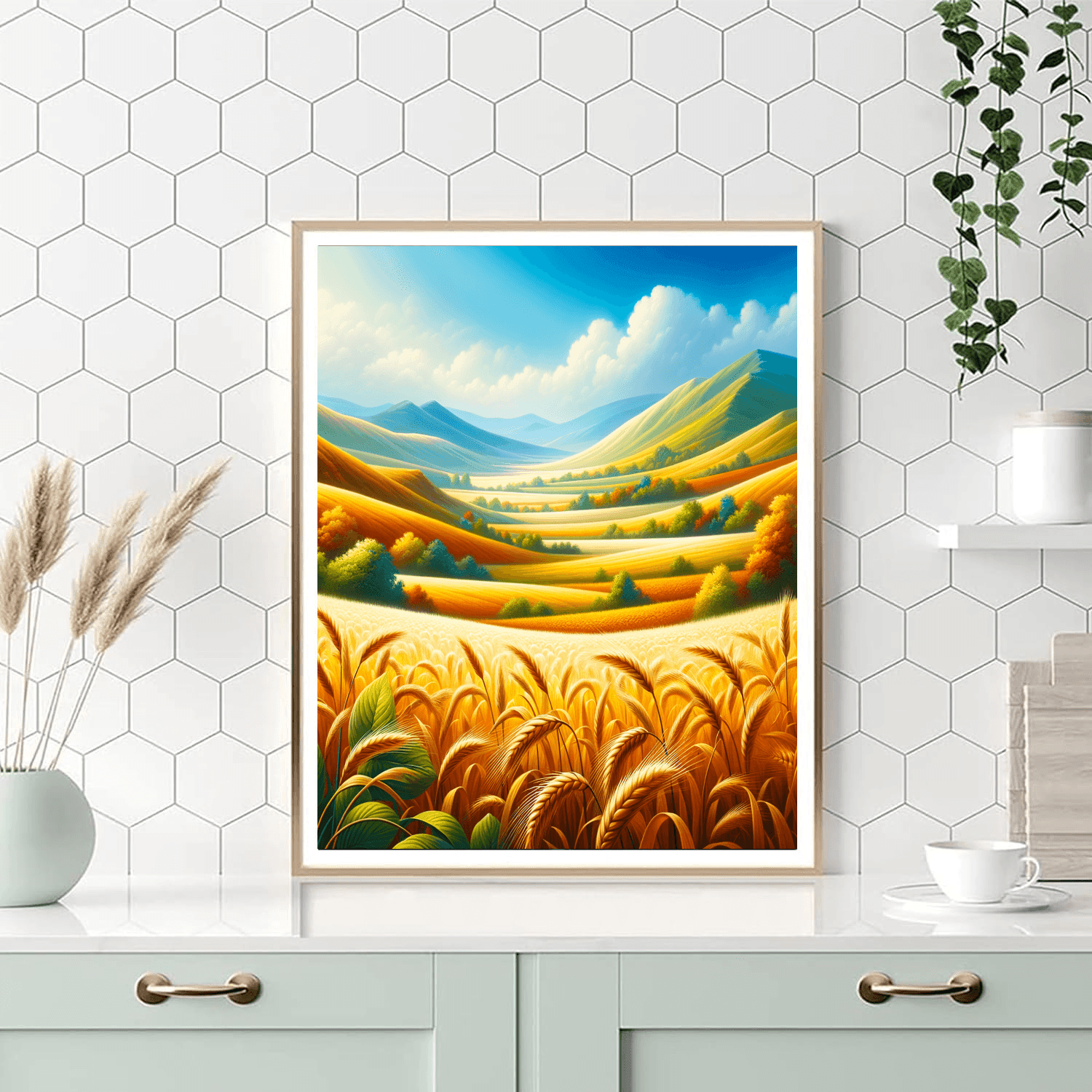 Vibrant Harvest Fields Numbered Painting Kits