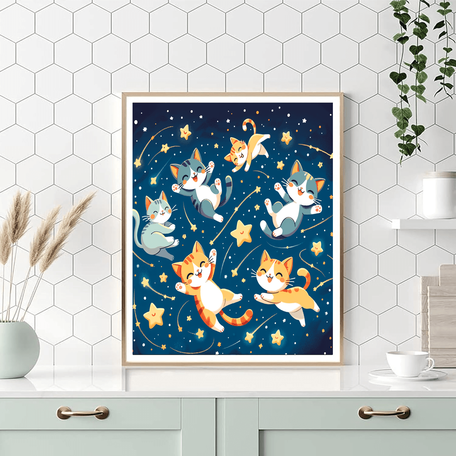 Galaxy Cats Painting By Numbers Kit