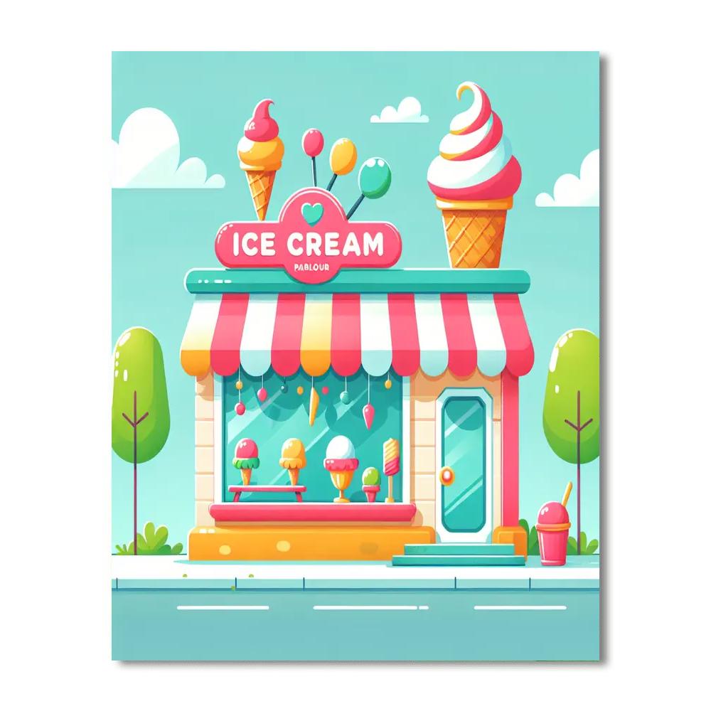 Ice Cream Parlour Fun Paint By Color