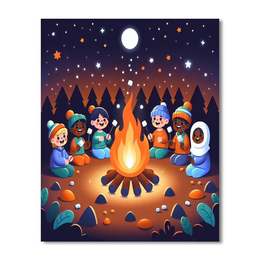 Cheery Campfire Paint By Number