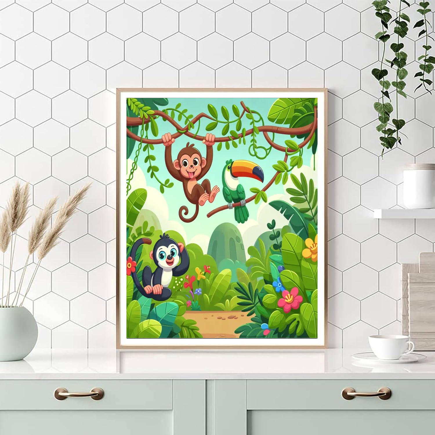 Enchanted Jungle Journey Paint By Numbers Art