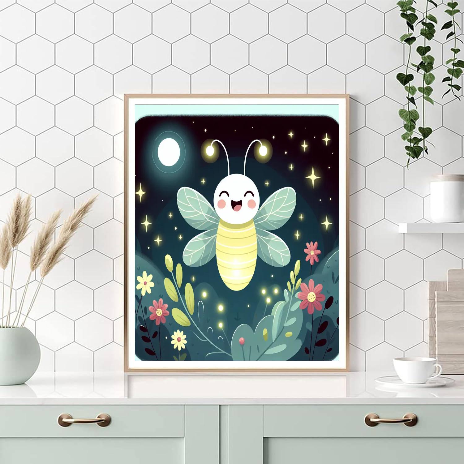 Excited Firefly Paint By Numbers Art