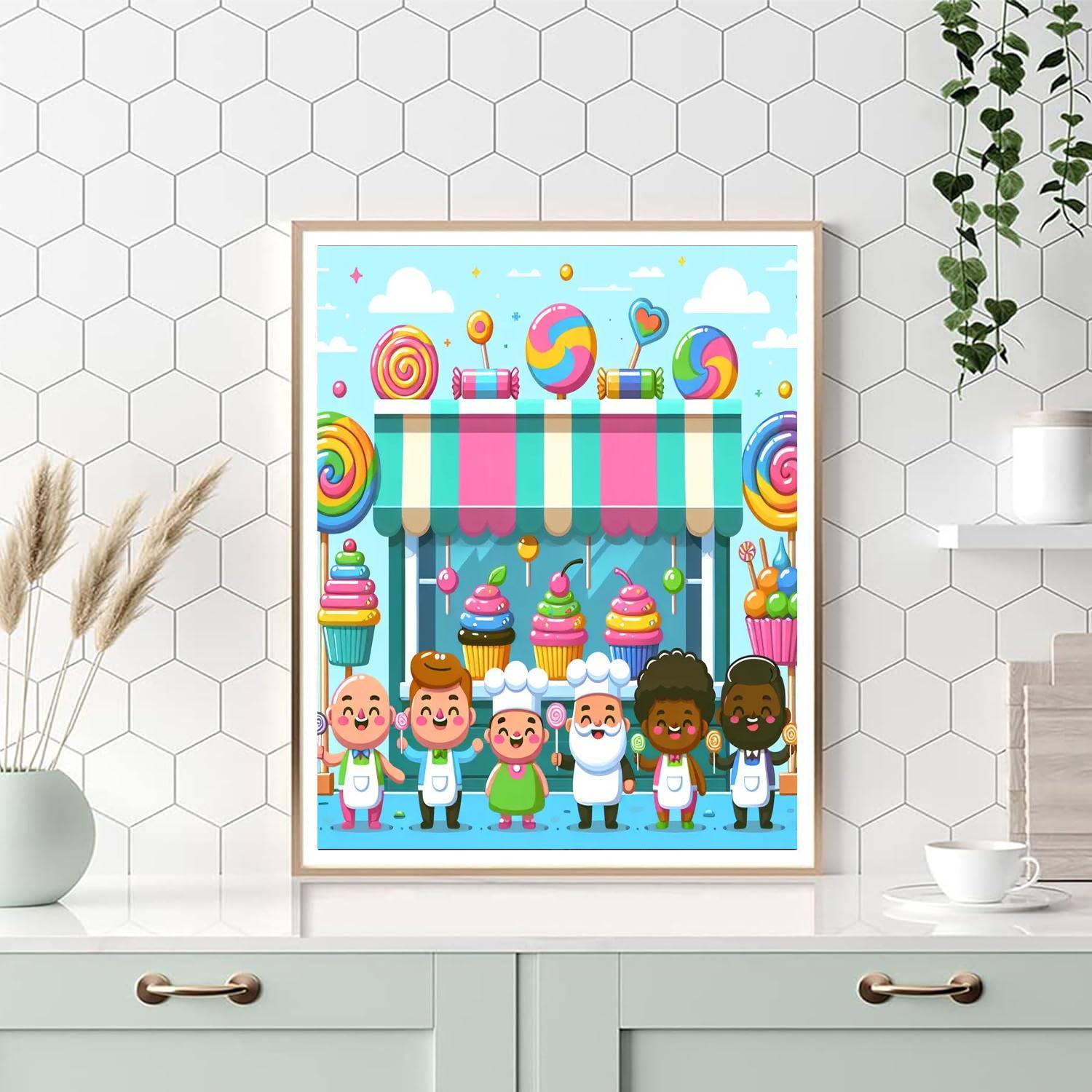 Delightful Sweet Shop Paint By Number