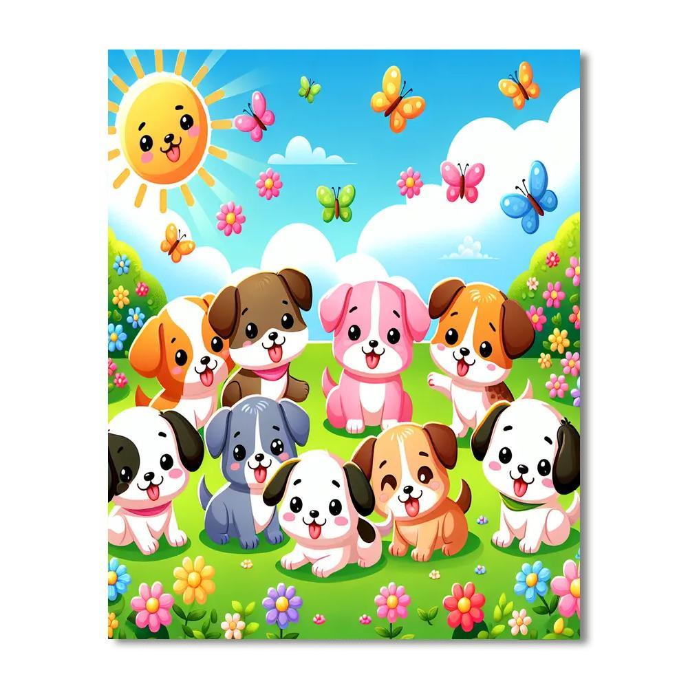 Puppy Love Paint By Numbers Art