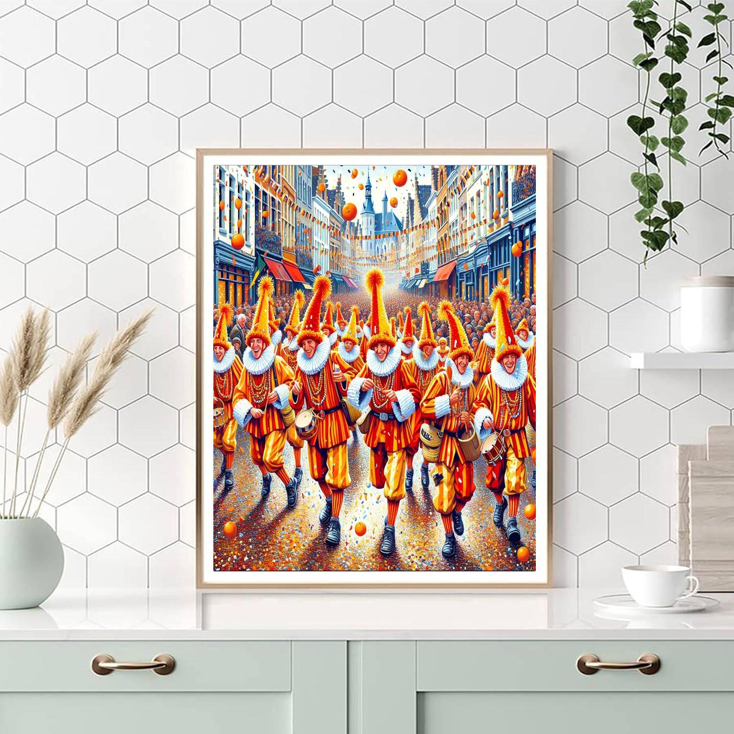 Carnaval De Binche - Binche, Belgium Paint By Numbers