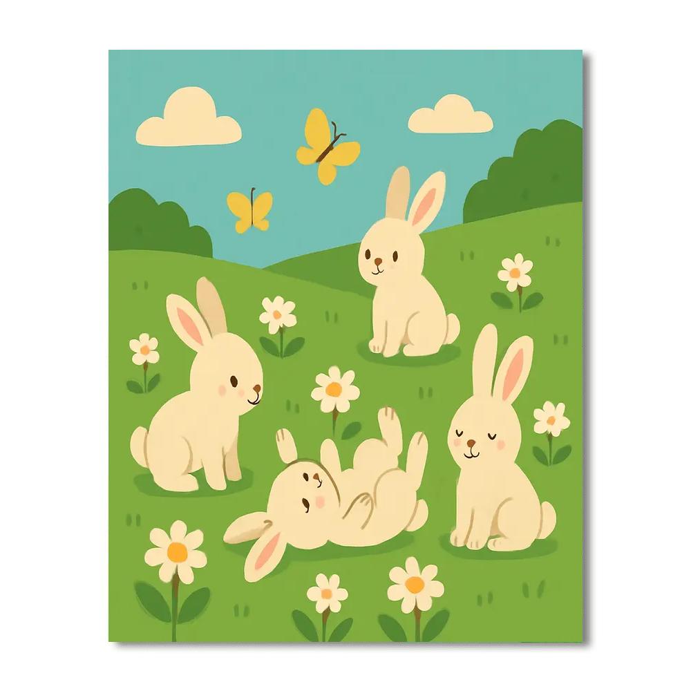 Bunny Meadow Numbered Painting Kits