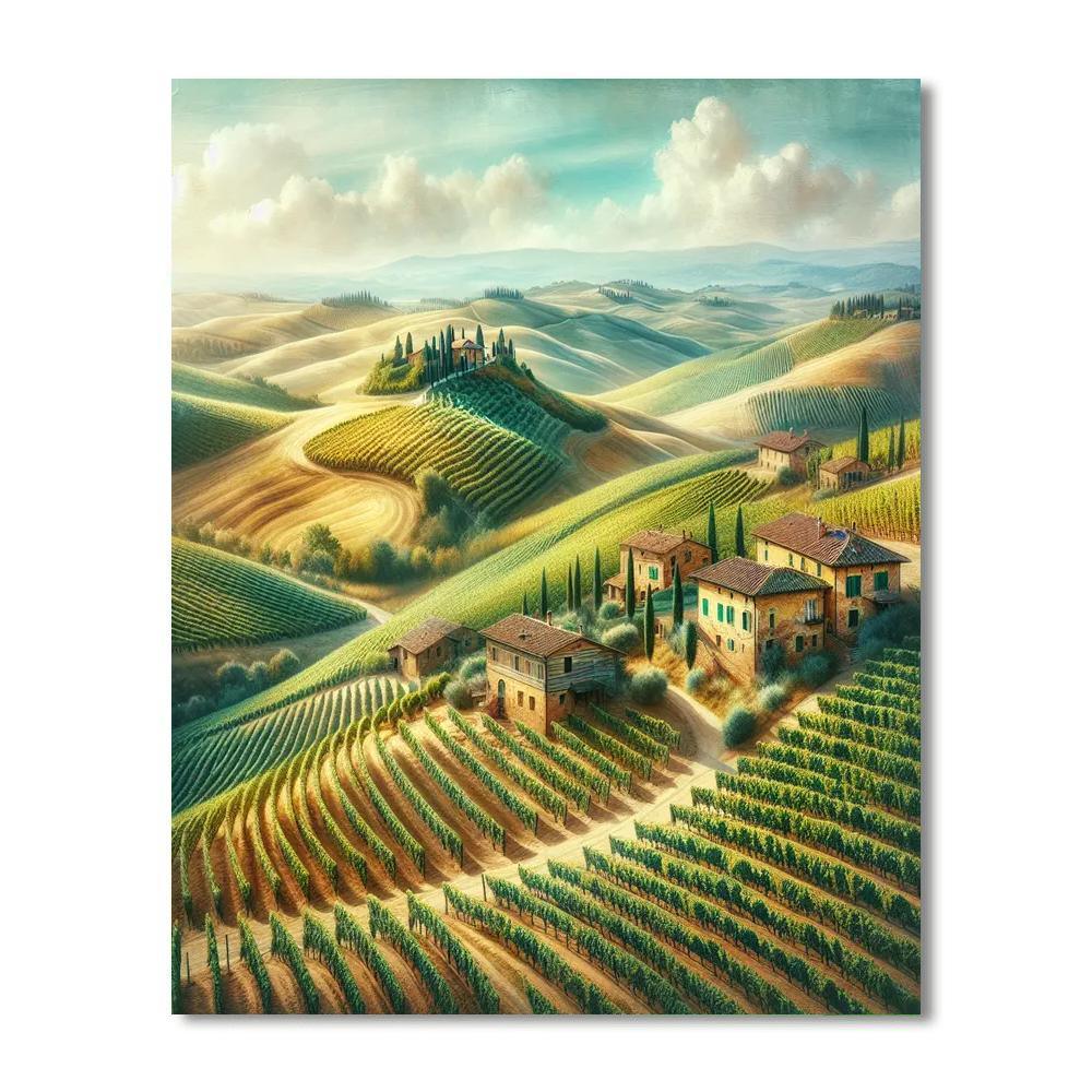 Charming Tuscan Countryside DIY Paint By Numbers