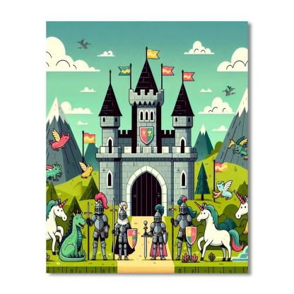 Hero's Medieval Adventure Painting Number Kit