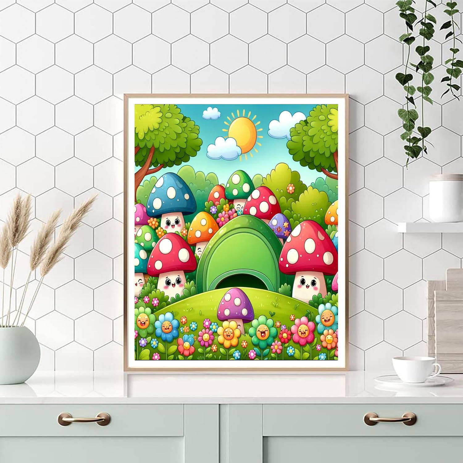 Magical Mushroom Land Numbered Painting Kits