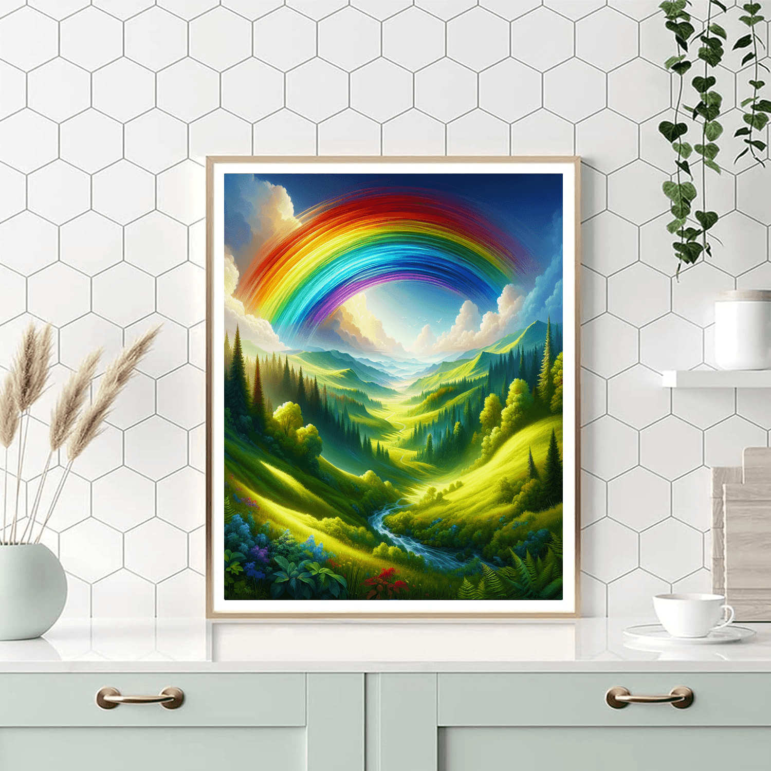 Radiant Rainbow Oasis Paint By Numbers Kits