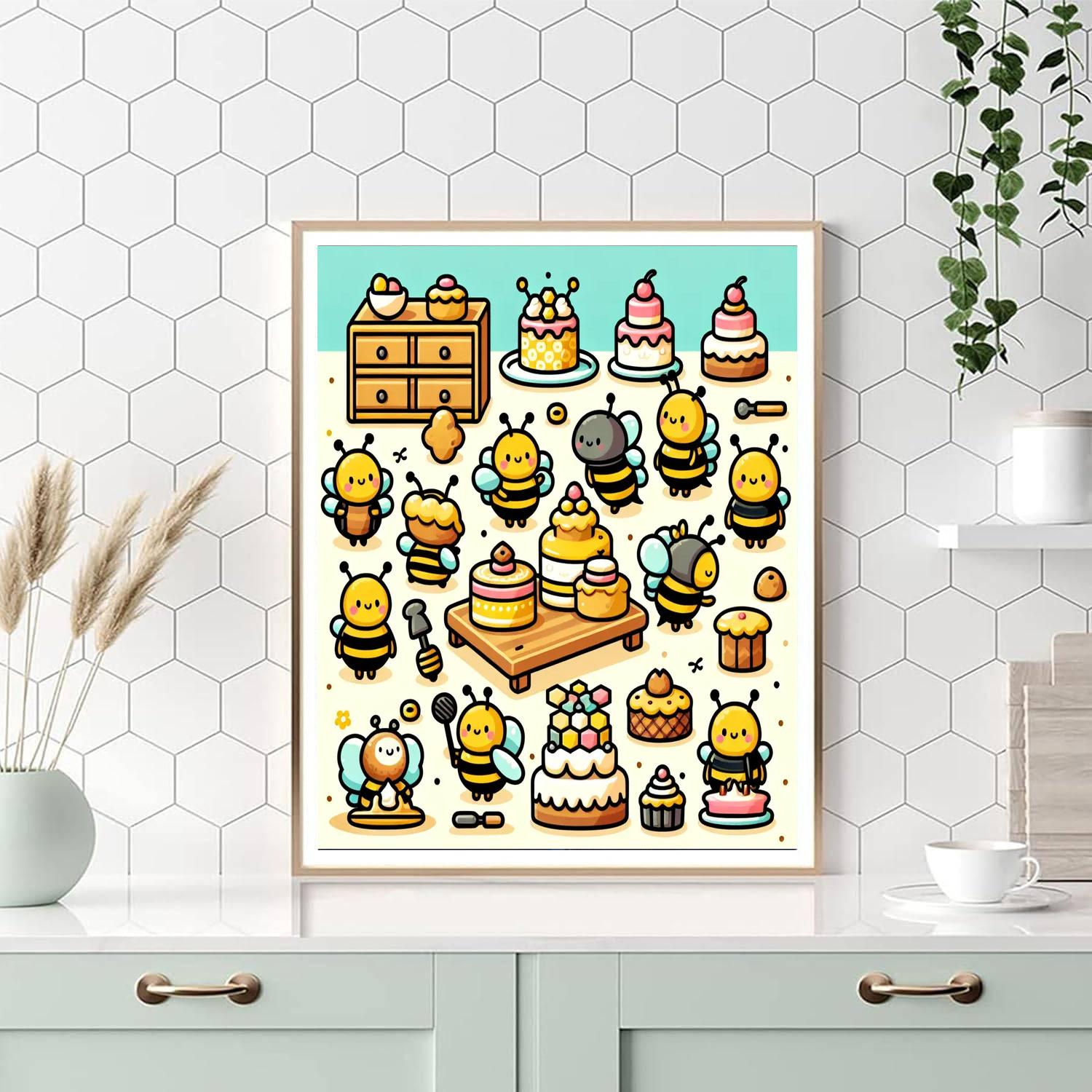 Buzzing Bee Bakery Painting Number Kit