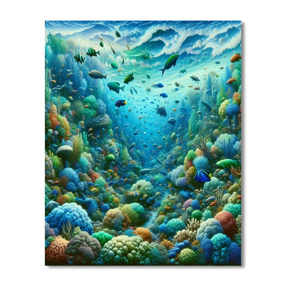 Ocean Depths Wonder Paint By Numbers Art