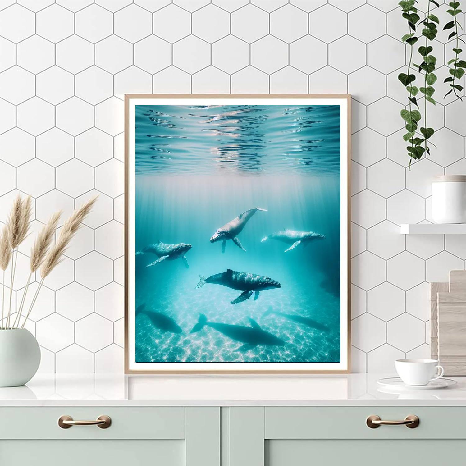 Melodic Whales In Symphony Painting By Numbers Kit