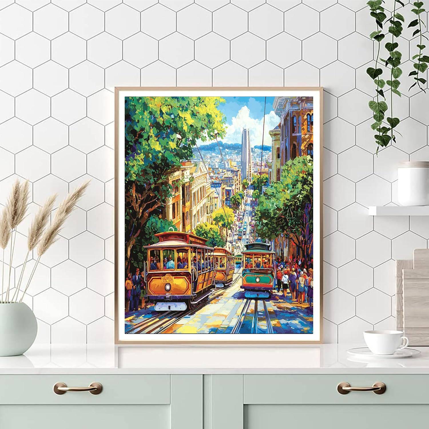 Historic Cable Cars - San Francisco Paint By Numbers
