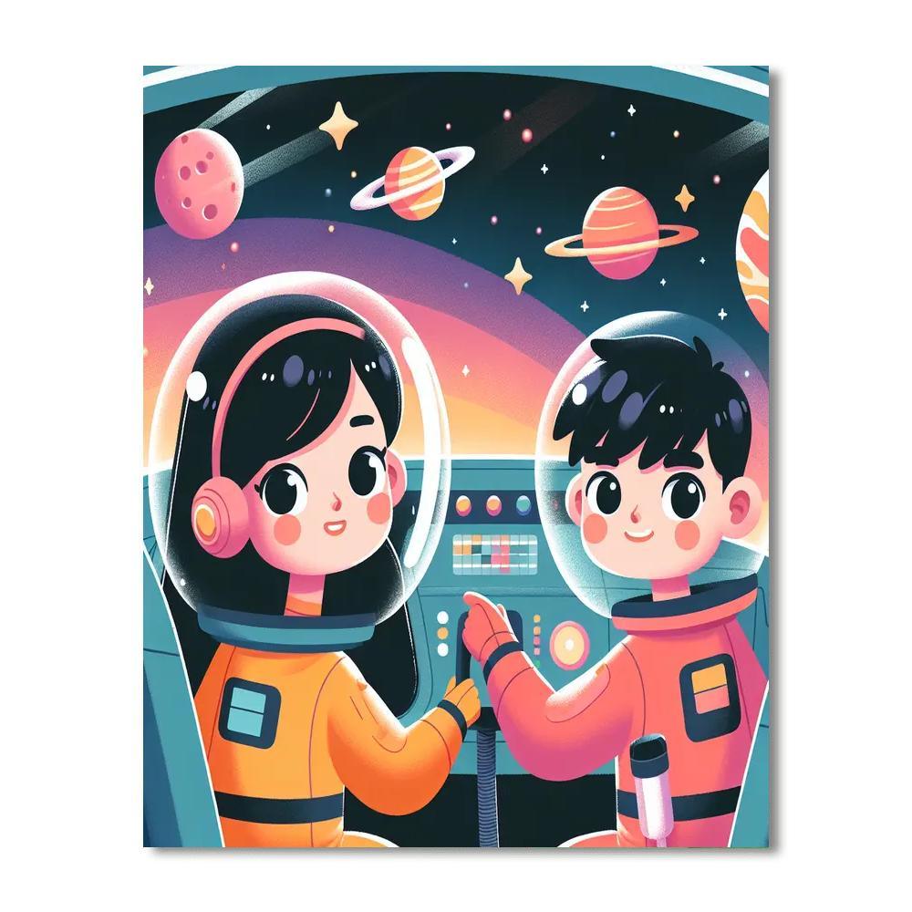 Galactic Starfleet Mission Painting Number Kit
