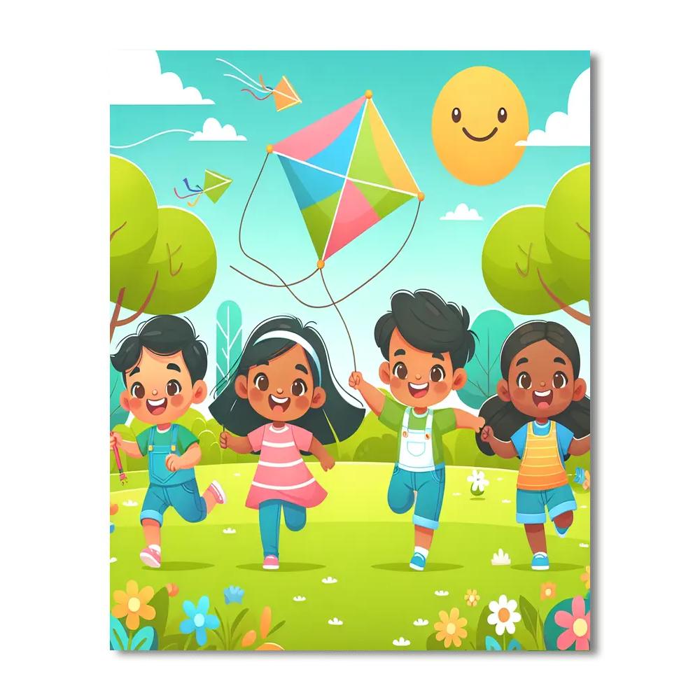 Playful Pals In The Park Paint By Number