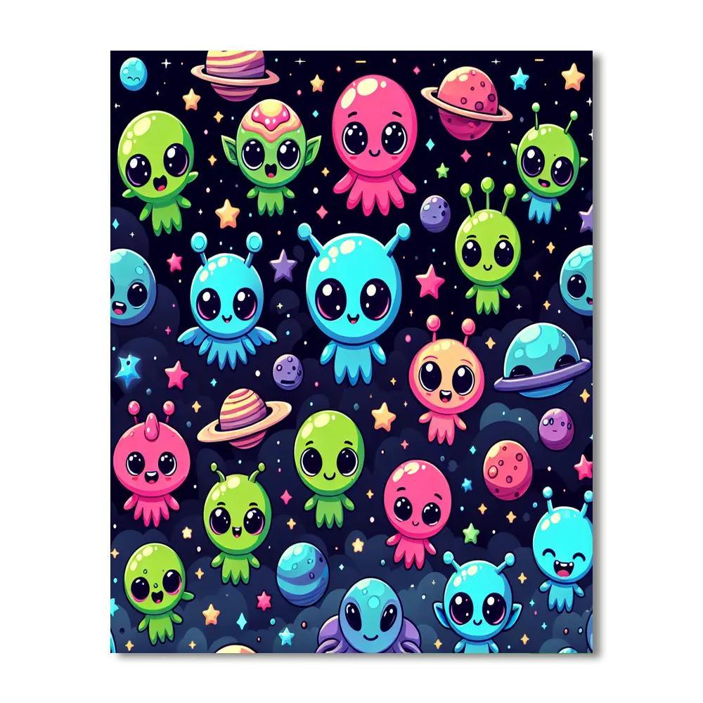 Cosmic Critter Adventure Number Painting