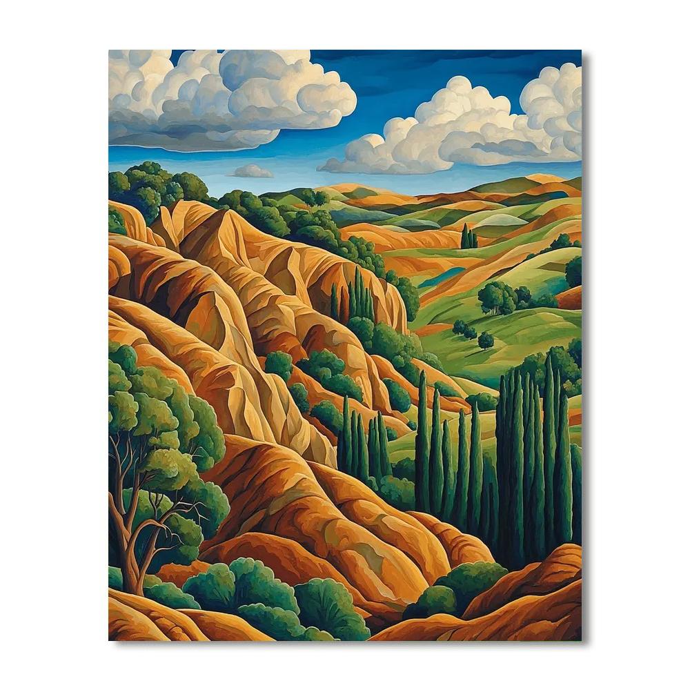 Michelangelo Inspired Mythical Terrain  Painting Number Kit