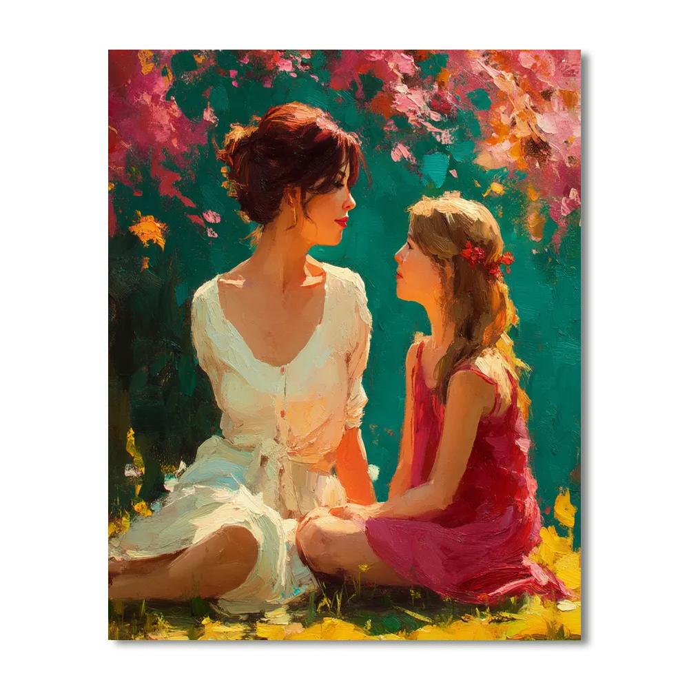 Morning Blossoms With Mother DIY Paint By Numbers