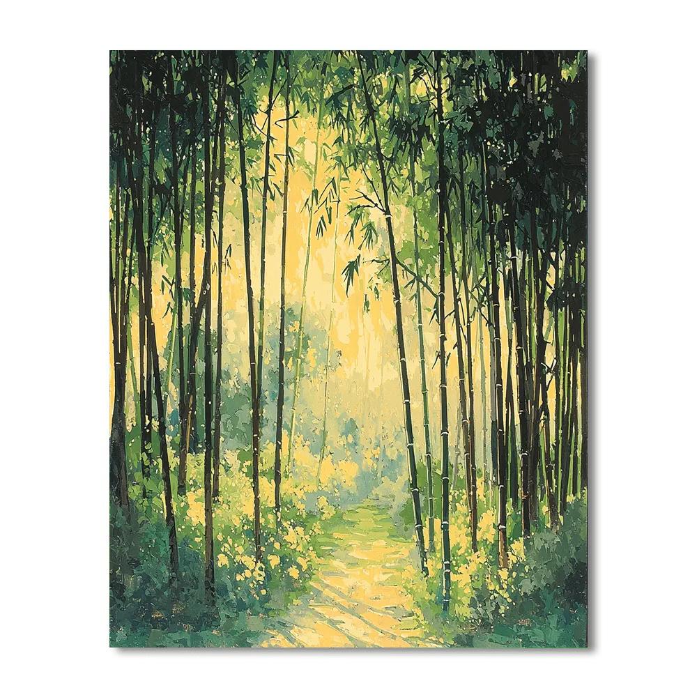 Hiroshige Inspired Bamboo Serenity  Painting By Numbers Kit