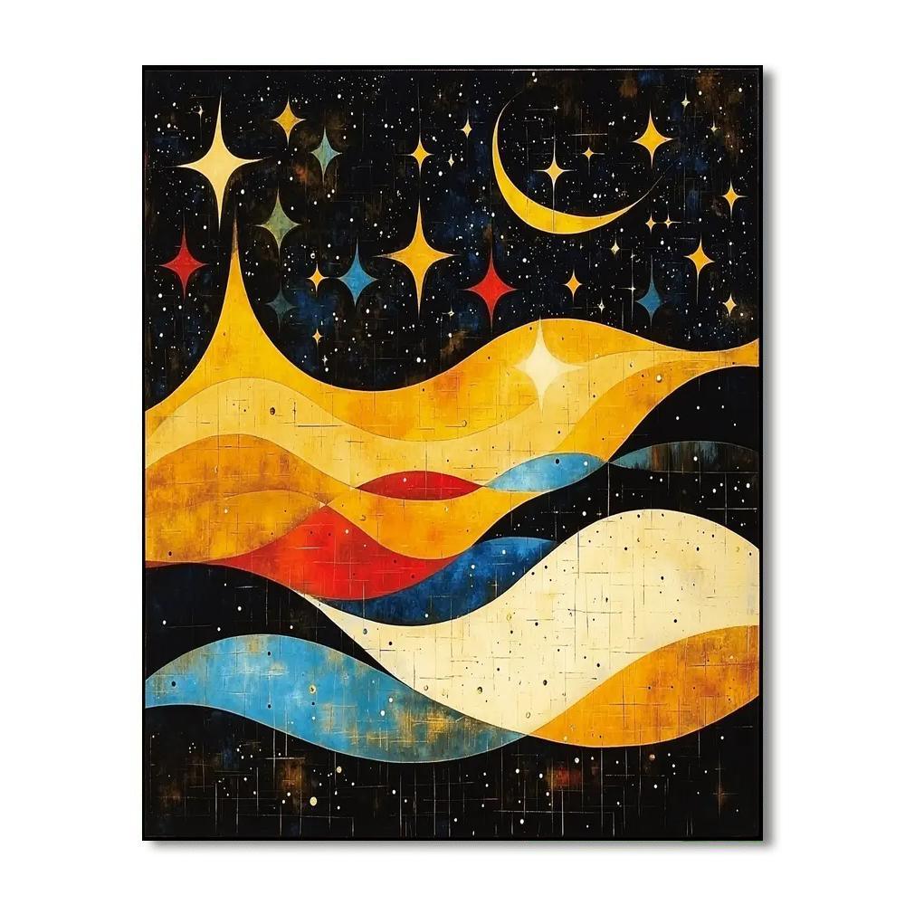 Joan Miro Inspired Luminous Stars  Paint By Number