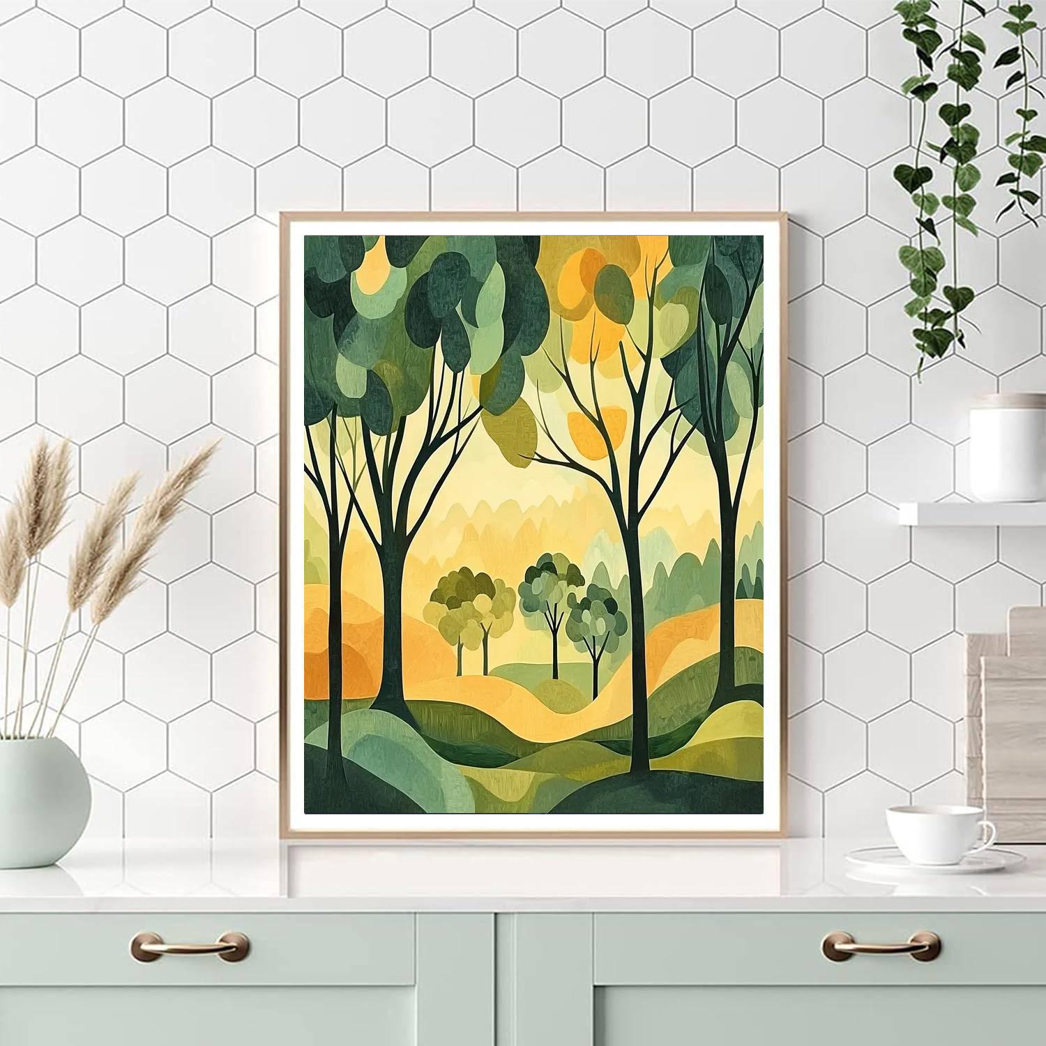 Paul Cézanne Inspired Dreamlike Forest  Paint By Numbers Kits