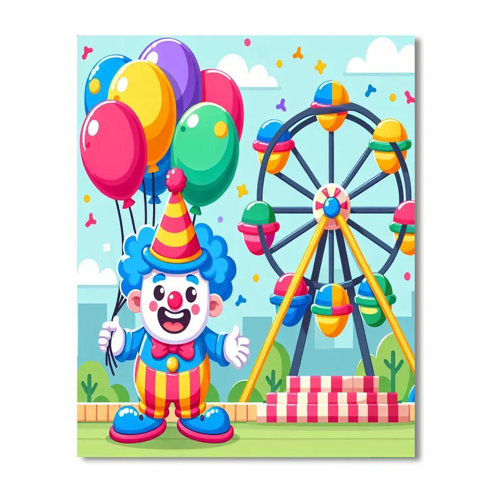 Colorful Carnival Funfair Paint By Color