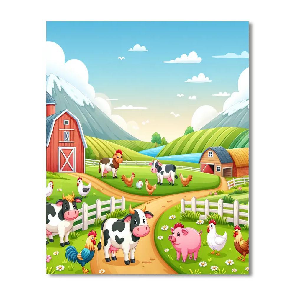 Peaceful Farm Life Numbered Painting Kits