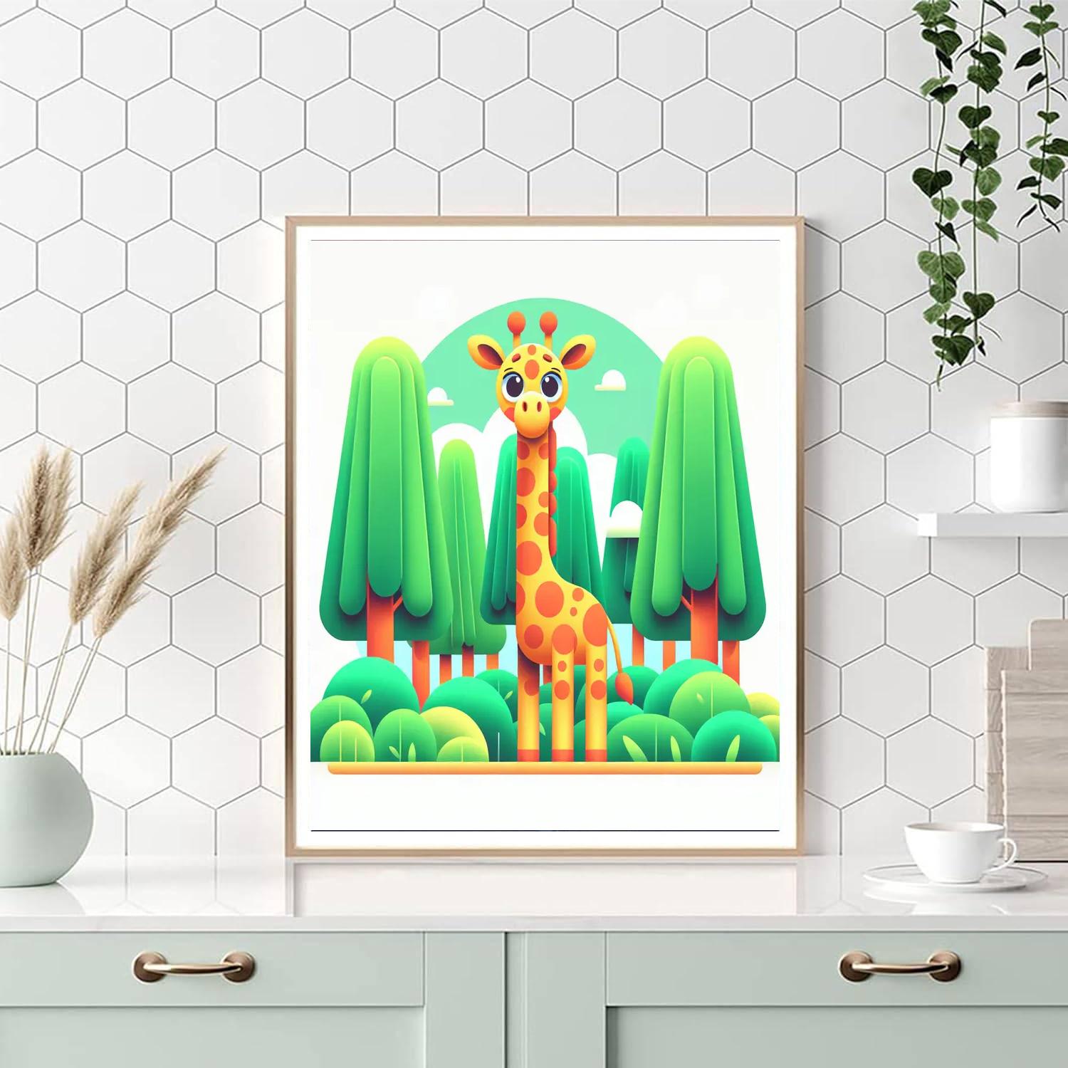 Giraffe's Jungle Playtime Numbered Painting Kits